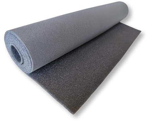 TAPHICEROS Dachhimmel Stoff, 2000 x 180 cm, Dunkel Grau, Meterware Textil Innenraumverkleidung Autostoff Reparatur Autohimmelstoff, Autohimmel, Bezugsstoff Polster, Auto Caravan Boot Wohnmobil DIY