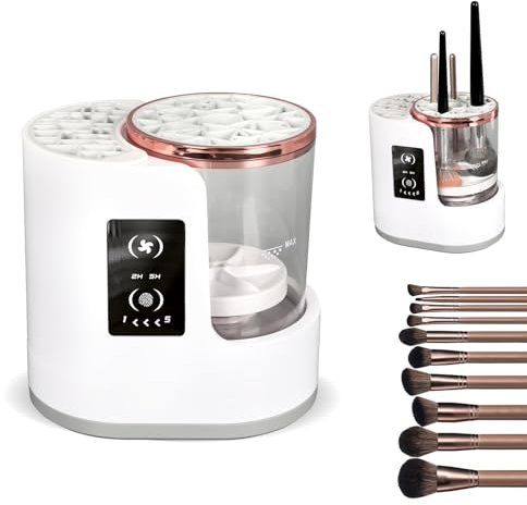 Elektrischer Make-up Pinselreiniger und Trockner, Automatic Electric Makeup Brush Cleaner mit Touch-Taste, Make-up-Pinselreinigung mit Lufttrocknungsfunktion, für Kosmetikpinsel aller Größen