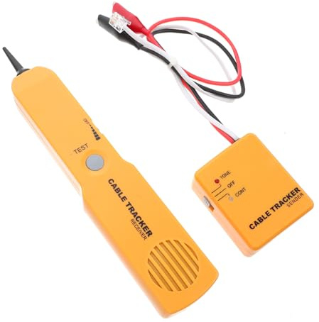 ULTECHNOVO Localizador de Cables Eléctrico y Teléfono Identificación de Cable y Detección de Circuito Abierto, Herramienta Abs para Uso Profesional 1 Set y Batería 9v