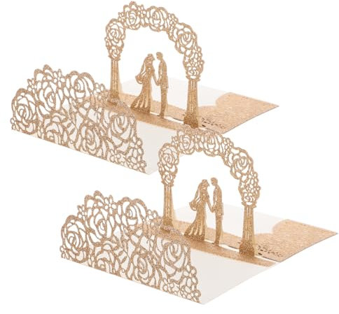 SHOWERORO 2 Stücke Hochzeit Einladungskarten Romantische 3d Karten Für Brautpaar Hochzeitskarten Jubiläumskarten Glückwünsche Party Einladungen