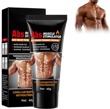Crema per Addominali, Crema corpo brucia grassi, Fianchi e Addominali Perfettamente Modellati per Stringere i Muscoli per Pancia Cosce Glutei per Uomini, 60g