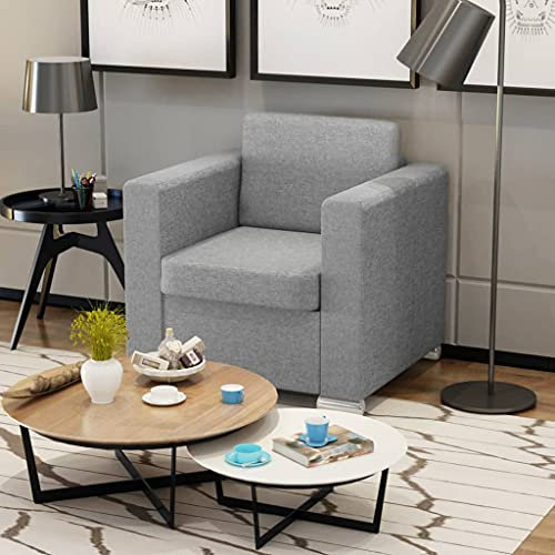 LAPOOH Sessel Hellgrau Stoff, Fernsehsessel, Kinosessel, Lesesessel, Tv Sessel, Ohrensessel, Armsessel, Seselstuhl Wohnzimmer - 243579