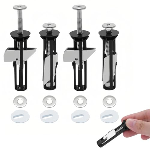 LIUYIDM Wc Sitz Schrauben Set 4 Stück Wc Sitz Schrauben Schrauben set | FüR Toilettensitz Wc Sitz Befestigung Toilettensitz Schrauben Robustes Schraubenset FüR Toilettensitze FüR Die Top-Montage