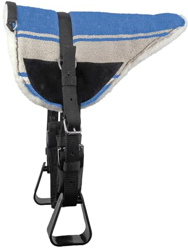 Brama West Westernpad Navajo - Sottosella Western con impugnatura - imbottito (Blu, Cob)
