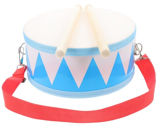 iplusmile Rullante Legno Blu con Bacchette Strumento Musicale Educativo per Anni Percussione per Sviluppo Ritmo e Coordinazione