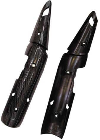 Obotsnoi Cache-pot d'échappement élégant en fibre de carbone pour moto - Bouclier thermique amélioré - Léger - Pour modèles 15ZR - Résistant aux hautes températures