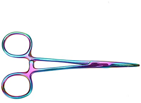 Grcfumo Alicates de cabello de oreja de mascotas, punta recta de 14 cm tirar de mascota al oído hemostat de alicates de alicates