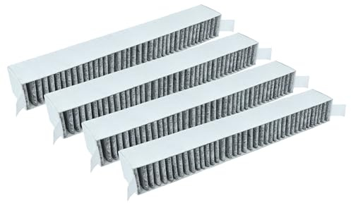 vhbw 4x Activated Carbon Filter compatible with Miele DAD 4841, DAD 4940, DAD 4840 Extractor Hood