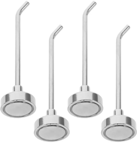 PRETYZOOM 4pezzi Ganci Magnetici per Cucina e Frigorifero Supporto Magnetico in Metallo per Appendere Quadri e Gioielli per Armadietti e Scaffali del Garage