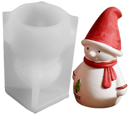 Julformar – jultomte snögubbe 3D-former, non-stick silikonformar julformer | för skrivbord högtid halloween tvålgjutning