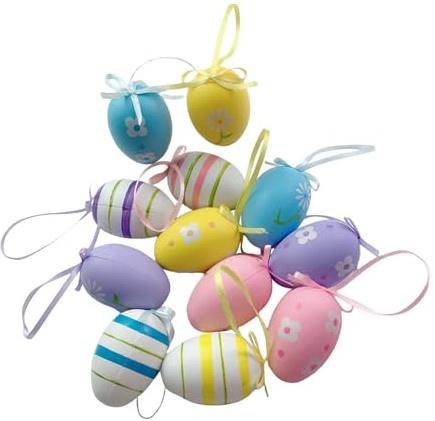 drburpily Huevos de Pascua de Goma eva, Lote Huevos Falsos para Manualidades, atrezzo fotográfico, pájaro Artificial, decoración para Comedor, Fiesta Pascua, hogar, Boda.