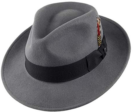 Jaxon & James Knautschbarer C-Krone Fedora - Schwarz