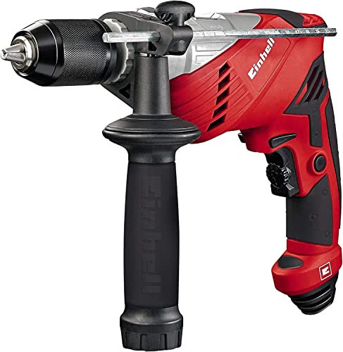 Einhell TE-ID 650 E Impact Drill | Hammer Drill, Auxiliary Handle, Soft Grip, Speed Control | 650W Electric Drill, 3-in-1: Drilling, Percussion Hammer Drilling, Screwing - Includes Storage Case