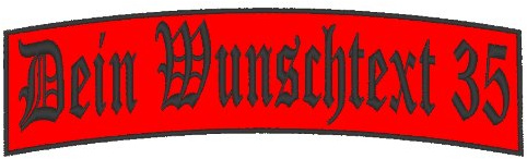 Wolfszeit Custom Aufnäher oberer Bogen B1 35cm mit Wunschtext