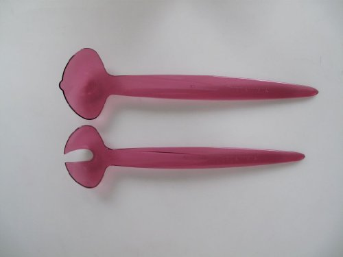 TUPPERWARE Eleganzia Salatbesteck pink rosa Salat Besteck