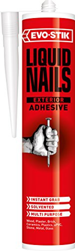 2 Evo-Stik Liquid Nails Grab Adhesive Glue Exterior C20 290ml Cartridge 30811457