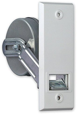 Einlass-Gurtwickler 'Gurtomat', für Gurtbreite: 23 mm, Farbe: weiß, ohne Gurt, Lochabstand: 104 mm, Abmessungen: 134 x 120 x 54 mm, Gurtaufnahme: 5,3 m, von EVEROXX®