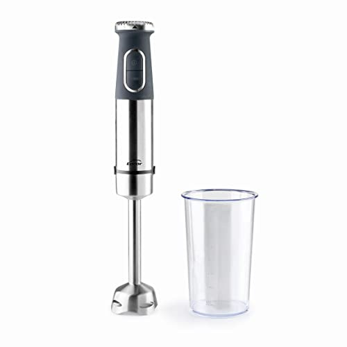 Lacor 61679 - Mixeur électrique MIX, Acier Acier Inox 18/10, sans BPA | Fabriqué en acier inoxydable de qualité alimentaire; haute résistance à la corrosion et usure quotidienne