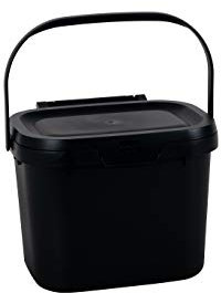 Addis 518253 Everyday Kitchen Food Waste Compost Caddy Bin, 4.5 Litre, Black