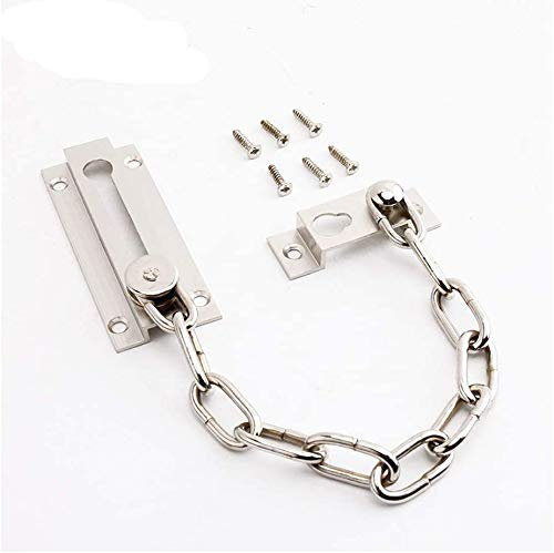 Marie Door Chain Lock Brass Swing Bar Chain Door Guard with Security Auxiliary Lock Heavy Duty Latch Lock for Inside Door