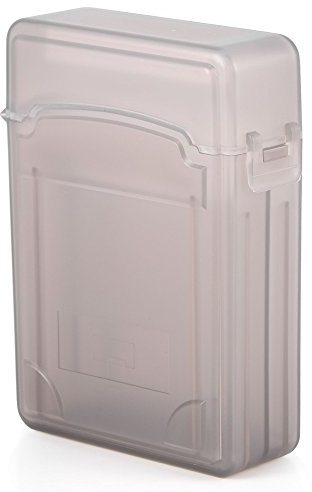 Caja de Almacenamiento HDD de 2.5 Pulgadas,Carcasa de Disco Duro Antiestático, Estuche Externo a Prueba de Polvo y Humedad para HDD, Caja Protectora de PP para Disco Duro(Gris)
