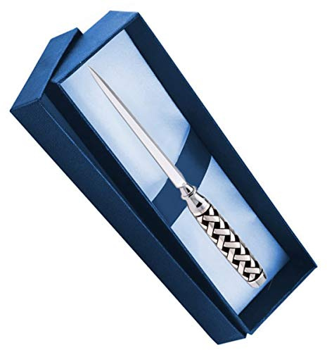 Brieföffner | Celtic Design | Hochglanz versilbert (Silber Plated) | L 16,5 cm | Edles Geschenk