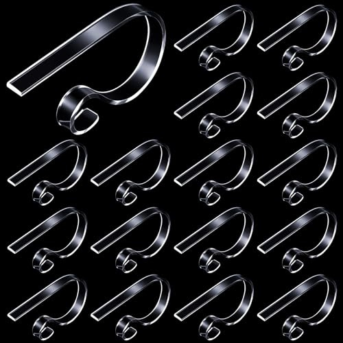Jetec 8 Stück Acryl Weihnachten Strumpf Halter Haken Weihnachtsstrumpf Clips Strumpf Kleiderbügel Haken für Kamin Mantel