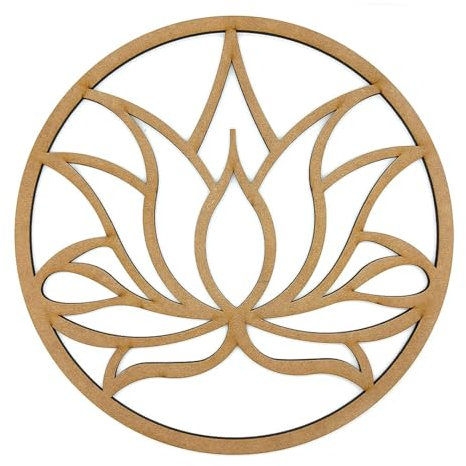 EVYRE | Quadro Legno Mandala | Pannelli In Legno Per Pareti 40cm | Pannelli Decorativi | Quadri In Rilievo | Quadri Decorativi Per | Pareti Spiritualità Oggetti, Vintage (1, Fiore di loto)