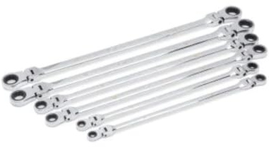 GEARWRENCH 6 Piece 90-Tooth 12 Point Metric GearBox Double Flex Ratcheting Wrench Set | 86830