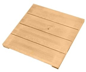 Jardin202 - Tarima de Madera de Pino | Baldosa de Madera para Exterior y Ducha | Protección Autoclave Nivel 3 | 40x40cm / 28mm (6 Unidades)