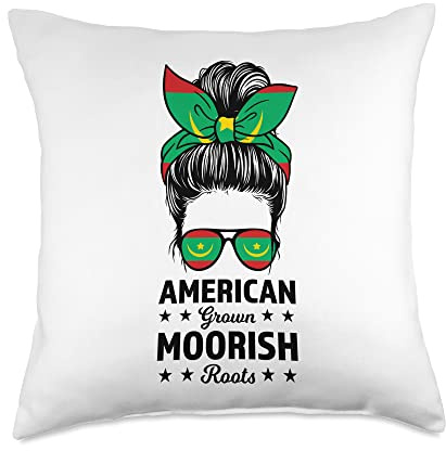 American grown Moorish roots Moors Sri Lanka Throw Pillow