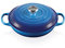 Le Creuset Signature Enamelled Cast Iron Shallow Casserole Dish With Lid, 26 cm, 2 Litres, Azure, 21180262202430