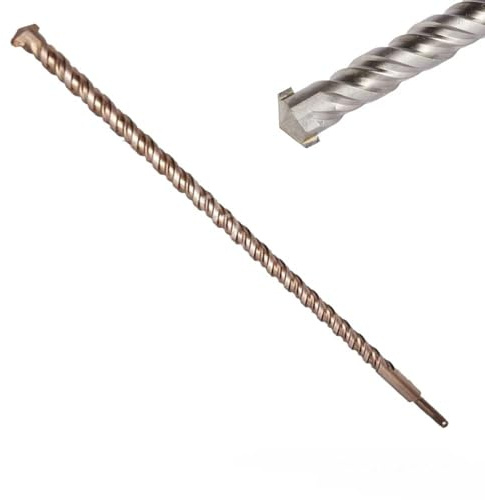 Punta da muro per trapano 80 CM X Ø 32 mm con attacco SDS PLUS punta per forare calcestruzzo mattoni pietra per lavoratori professionisti elettricisti fai da te (80CM X Ø32mm)