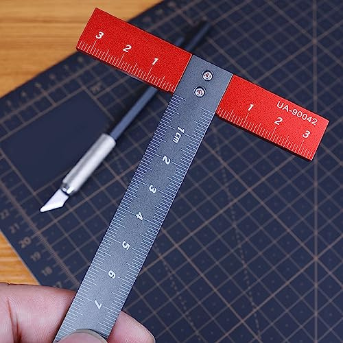 T Lineal, Holzbearbeitungswerkzeuge, T-Quadrat-Lineal, Stabil T-förmiges Lineal aus Aluminiumlegierung für die Holzbearbeitung