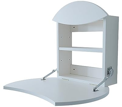 SZITW Wandklapptisch, klappbarer Computertisch, wandmontierter Klapptisch, Klapptisch, Drop-Leaf-Tisch, Wäscheklapptisch, Wandtische für kleine Räume, Holz, platzsparend (Farbe: