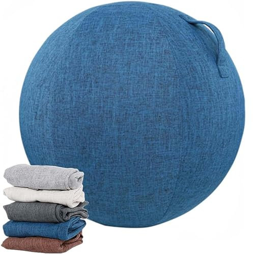 EUXCLXCL Yoga Ball HüLle Leicht Dauerhaft Sitzball Abdeckung 55/65/75cm Gymnastikball Bezug für Sitzball Fitnessball Faltbar Sitzbälle Stoff Bezug für Fitnessball Pilates Yogaball,02,75cm