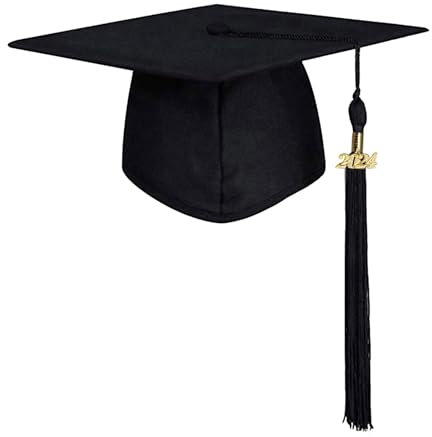 Blandoom Graduation Cap for Adults 2024 Graduation Cap 5 Colours Doctoral Hat Graduation Hat 2024 Academic Mortarboard Bachelor Graduation Hat With Tassel Graduation Gifts for Graduation Party Favors