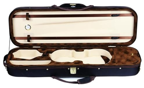 Geige Koffer Geigenkasten 1/4 1/2 3/4 4/4 Länglich Professionell Superleicht Geigenkoffer Geige Box Mit Hygrometer Mit Rucksackgurten Violinkoffer Geigenzubehör (Size : 3/4)