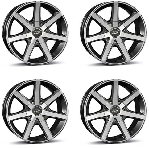 4x Borbet Felgen CWE 7.0x16 ET40 6x139.7 mistral anthracite glossy polished kompatibel mit Ford Ranger