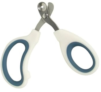PETWERK® Krallenschere | Katzenkrallen| Hundekrallen| Krallenpflege| Nagelknipser (Weiß/Blau)
