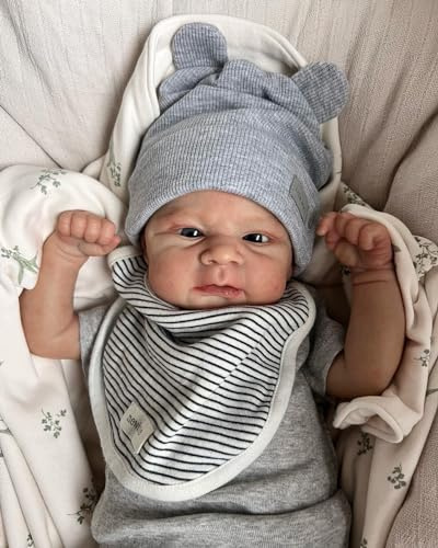 Anano Reborn Baby Puppe Lebensechte Junge Silikon Ganzkörper Augen Offen 18 Zoll Realistische Newborn Toddler Die Aussehen Wie Echte Babys Mit Venen