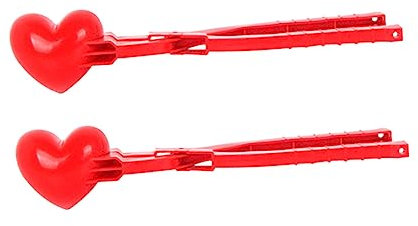 CORHAD 2stücke Herzförmiger Schneeballmacher Für Junge Mädchen Praktische Outdoor-klammern Für Schneespaß Im Winter Einfaches Und Schnelles Herstellen Von Perfekten Schneebällen