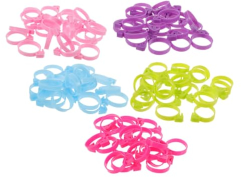 PHENOFICE Pastry Bag Seal Ties Piping Bag Ties 50Pcs Silicone Reusable Kitchen Gadget for Bakery Use with Bright Assorted Colors
