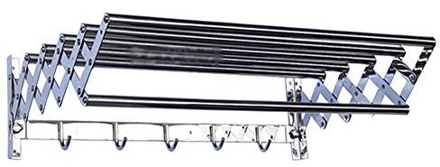 Stainless Steel Towel Racks Wall Mounted Towel Rail Bathroom Shelf Storage Holder Silver Collapsible Push-Pull Telescopic/90Cm/35.4Inch (90cm/35.4inch)