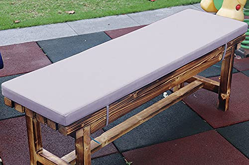 Wasserdichtes, graues Sitzkissen für 2-, 3-, 4-Sitzer-Schaukel, Terrassenbank, 110 x 50 x 5 cm, wetterbeständiges Kissen für Gartenmöbel, dickes und bequemes Sitzkissen mit wasserabweisender