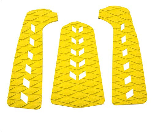 QERLONG Surfboard Skimboard Anti Slip Pad Eva Material Leicht tragbar für Wassersportarten (Yellow)