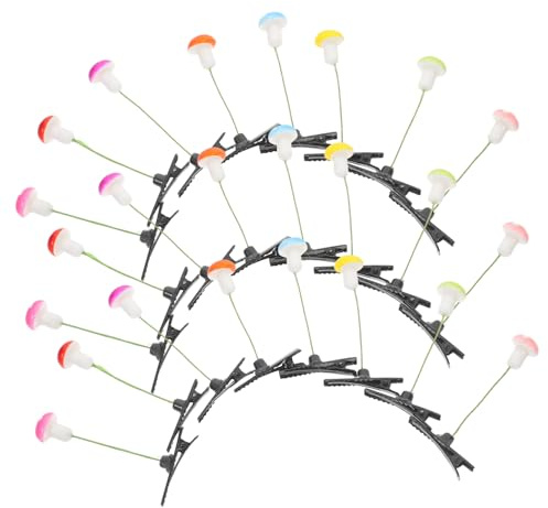VICASKY 30pièces Lot De Barrettes Cheveux Champignon Accessoires Cheveux Filles Pour Fête Maison École