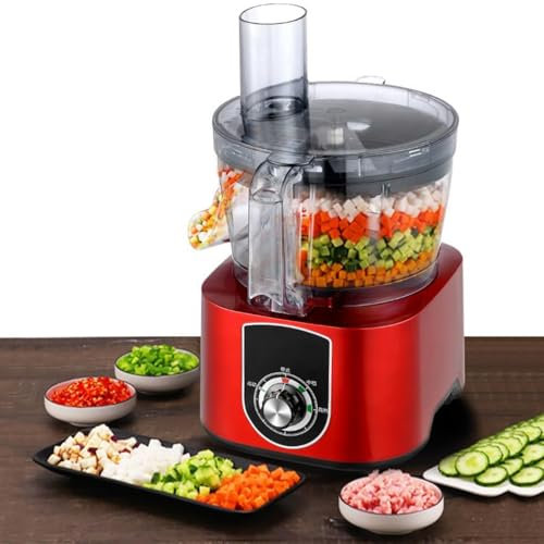 Cortadora Automática De Frutas Y Verduras: Corta En Dados Y Rebana, Rebanadora Y Trituradora De Verduras Multifuncional, Procesador De Alimentos Para Cebolla, Zanahoria Y Pepino.,Red