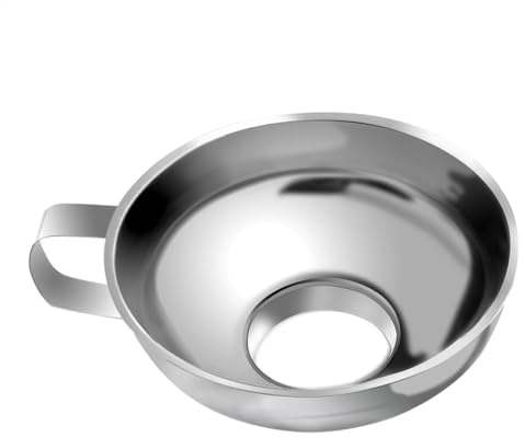 Imbuto da cucina, imbuto per barattoli a bocca larga, in acciaio inossidabile per uso alimentare, con manico, imbuti a bocca larga per uso in cucina, forniture per canningg per barattoli larghi e