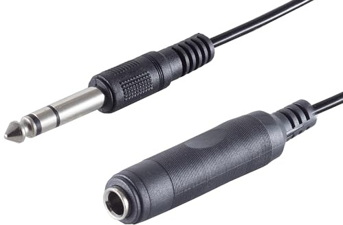 1x Cable de extensión de audio de conector jack a conector hembra de 6,3 mm Diseño robusto Conectores moldeados Perfecto para instrumentos musicales de estudio HiFi